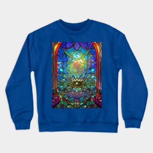 Stained Glass Roses Crewneck Sweatshirt